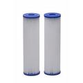 EcoPure EPW2P Pleated Whole Home Replacement Water Filter-Universal Fits Most Major Brand Systems (2 Pack) 2 Count (Pack of 1) White/Blue