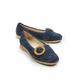 Avena Damen Ballerinas Blau einfarbig