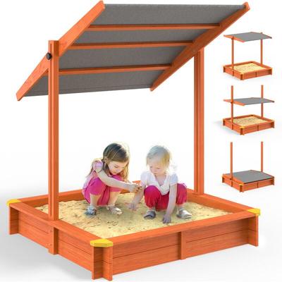 Spielwerk® Sandkasten verschiedene Größen Sonnendach UV-Schutz 50+ Sandbox Abdeckung Kinder Outdoor