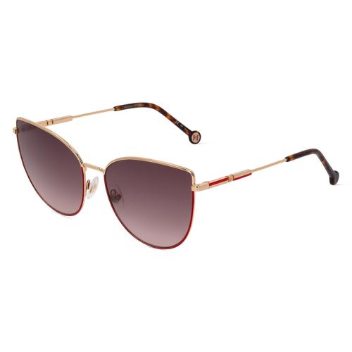 Carolina Herrera 0138/S Damen-Sonnenbrille Vollrand Butterfly Metall-Gestell, gold