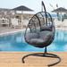 High Quality Outdoor Indoor PE Wicker Swing Egg Chair