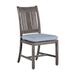 Summer Classics Croquet Patio Dining Side Chair w/ Cushions Wood in Brown | 37.75 H x 19.875 W x 23.125 D in | Wayfair 283127+C031750N