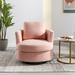 Barrel Chair - Latitude Run® Yelina 81.08 Cm Wide Polyester Barrel Chair Wood/Chenille/Polyester in Pink | 34.2 H x 31.92 W x 31.92 D in | Wayfair