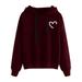 Dtydtpe 2024 Clearance Sales Hoodies for Women Women s Casual Printed Long-Sleeved Hooded Sweater Womens Long Sleeve Tops Womens Sweaters