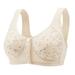 XINSHIDE Female Bra Plus-Size Printed Front Button Vest Comfort Bra Underwear Comfort Underwear