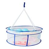 SANWOOD Clothes Drying Net Foldable Double Layers Clothes Laundry Hanging Drying Rack Basket Mesh Tent Net