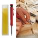 XINHUADSH 2.8mm Solid Carpenter Pencil Built-in Sharpener Scratch-resistant Graphite Manual Operation Woodworking Marking Pencil for Construction