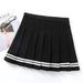 PIKADINGNIS High Waist Pleated Skirts Women Kawaii Harajuku Preppy Style Mini Skirts Girls Japanese Uniform A-Line Short Skirt