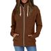 Dtydtpe 2024 Clearance Sales Shacket Jacket Women Autumn Winter Warm Hoodless Stand Collar Zip Jacket Womens Long Sleeve Tops Winter Coats for Women