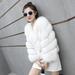 PIKADINGNIS Womens Faux Fur Coat Autumn Winter High Quality Faux Fox Fur Overcoat Female Korean Chic Short Fluffy Plush Jacket 4XL