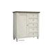 Rosalind Wheeler Asman 5 Drawer 55" W Solid Wood Combo Dresser Wood in Brown/Gray/Green | 61 H x 55 W x 22.75 D in | Wayfair