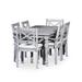 Gracie Oaks Retzlaff Square 6 - Person 71" Long Outdoor Dining Set Wood in Brown/Gray/White | 71 W x 34.5 D in | Wayfair