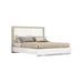 Orren Ellis Frishta King White High Gloss Bed Frame w/ LED Headboard Wood in Brown/White | Queen | Wayfair 61C2D71A19C84BEDB35F2CE0B164C647