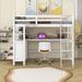 Gianbattista Twin 3 Drawer Loft Bed w/ Built-in-Desk by Harriet Bee in White | 69.4 H x 43.5 W x 80.6 D in | Wayfair