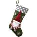 Final Clearance! 20 Inch Christmas stocking sock Christmas decorations lamb wool three-dimensional elf faceless doll Christmas Santa Claus socks