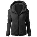 Dtydtpe Clearance Sales Shacket Jacket Women Lightweight Hooded Sweatershirt Coat Winter Warm - Wool Zipper Coat Cotton Coat Outwear Womens Long Sleeve Tops Winter Coats for Women