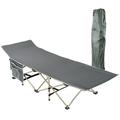 SAYFUT Folding Camping Cot Bed Outdoor Portable Military Cot w/ Carry Bag Hiking Travel