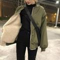 PIKADINGNIS New Double-side Design Lamb Jacket Women Korean Fashion Warm Lamb Wool Coat Autumn Winter Thicken Casual Outwear