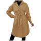 Dtydtpe Clearance Sales Winter Coats for Women Peacoat Trench Coat Casual Mid Long Overcoat Lapel Open Front Cardigan Outwear Woolen Winter Coat with Belt Womens Long Sleeve Tops