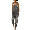 iOPQO jumpsuits for women Women s Casual Vintage Overalls Loose Straight Denim Bib Overall Jean Pants Women s Jumpsuit Grey XXL