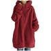 Dtydtpe Clearance Sales Shacket Jacket Women Solid Color Cause Streetwear Sweater Zipper Hooded Sweatshirt Coat Womens Long Sleeve Tops Winter Coats for Women