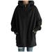 Dtydtpe Clearance Sales Shacket Jacket Women Solid Color Cause Streetwear Sweater Zipper Hooded Sweatshirt Coat Womens Long Sleeve Tops Winter Coats for Women