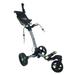 Axglo V2 Golf Push Cart - 3-Wheel - Patented 1-Step Folding System - Grey/Green