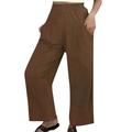 XINSHIDE Women Pants Y2K Solid Color Mid Waist Full Leisure Straight-Leg Pants Women Pants Casual