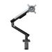 POUT Eyes 12 Single Aluminum Monitor Arm - Fully Adjustable Full Motion Tilt Swivel Rotate Spring Desk Mount Stand - Clamp & Grommet Base - Supports 4-20lbs 75x75mm 17-32 Inch Display (Grey/Black)