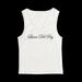 Sexy Y2K tops punk letter print casual cute tops Harajuku vintage emo girls gothic streetwear womenâ€˜s sleeveless sling crop tops