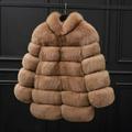 PIKADINGNIS Luxury Faux Fox Fur Coat Women High Quality Fluffy Thick Warm Faux Fur Jacket Female Winter Comfort Plush Outwear