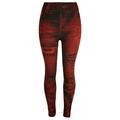 CAICJ98 Womens Leggings Lined Leggings Women Water Resistant Warm Running Pants Thermal Insulated Hiking Leggings with Pockets Red M