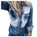 Dtydtpe 2024 Clearance Sales Long Sleeve Shirts for Women Denim Shirt Style Shirts with Pocket Blouse Tops Womens Long Sleeve Tops Winter Coats for Women