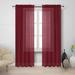 Sheer Curtains 79 Length Rod Pocket Voile Drapes for Living Room Bedroom Window Treatments Semi Crinkle Curtain Panels for Yard Patio Villa Parlor Set of 2 79 x 79 Total