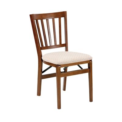 School House Wood Folding Chairs, Set Of 2 by Stakmore in Fruitwood