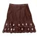 Anthropologie Skirts | Anthropologie Odille Embroidered Cameo Silk Blend Skirt | Color: Brown/Pink | Size: 6