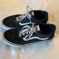 Vans Shoes | Men’s Black Suede Vans Tennis Skate Shoes Size 7 | Color: Black/White | Size: 7