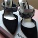 Nine West Shoes | Nine West Black W/Bling Embellushed Slides. Sz 6.5 Nib. | Color: Black/Silver | Size: 6.5