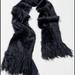 Urban Outfitters Accessories | 4 For $20 Urban Outfitters Black Eyelash Fringe Scarf | Color: Black | Size: Os