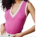 Free People Tops | Free People Cozy Tank Bodysuit In Dragon Fruit Nbnt | Color: Cream/Pink | Size: L