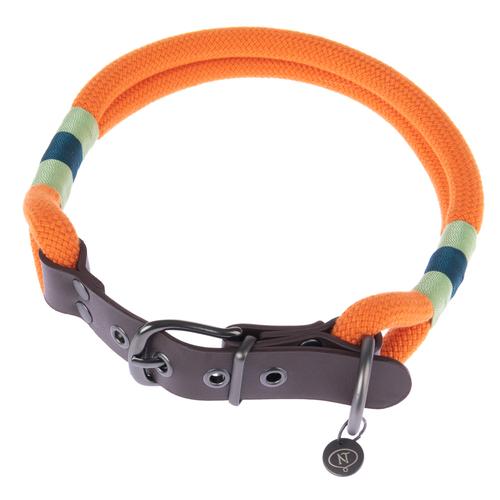 Nomad Tales Spirit Halsband, Tangerine Größe M: 40-46 cm Halsumfang, B 35 mm Hund