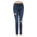 Joe's Jeans Jeans - Mid/Reg Rise Skinny Leg Denim: Blue Bottoms - Women's Size 26 - Dark Wash