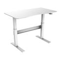 Allcam GD03 Gas Assisted Standing Desk/Height Adjustable Table with 1200x680 mm Scalloped MFC Top White