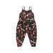 Nokiwiqis Halloween Sleeveless Jumpsuit Pumpkin Print Spaghetti Strap Romper