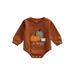 Inevnen Baby Boys Girl My First Halloween One Piece Bodysuit Baby Halloween Pumpkin Print Clothes