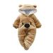 Honeeladyy Clearance under 5$ Toddler Baby Boys Girls Winter Fall Color Plush Cute Bear Ears Winter Thick Jumpsuit Romper