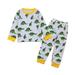 TAIAOJING Outfits For Girls Kids Toddler Baby Boys Cotton Polka Dot Autumn Dinosaur Long Sleeve Pants Sleepwear Set Girl Clothing 4-5 Years