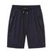 Juebong Mens Breathable Mesh Quick Dry Athletic Shorts Leisure Sports Beach Pants Men s Elastic Gym Pants with Pockets Large Dark Blue