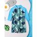 Baby Boy Tropical Print Zipper Front One Piece Swimsuit Swimwear Swimwear S221904X Multicolor 70(6-9M)