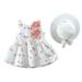 ZHAGHMIN Little Girl Summer Dresses Printed Cherry Outfits Clothes Set Baby Princess Kid Girl Dress+Hat Toddler Girls Dress&Skirt Toddler Pageant Dresses Baby Girl Long Sleeve Dresses Girls Dresses